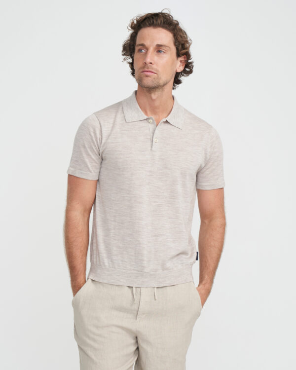 100% Merino Fritz Polo – Fine-Knit with Classic Collar