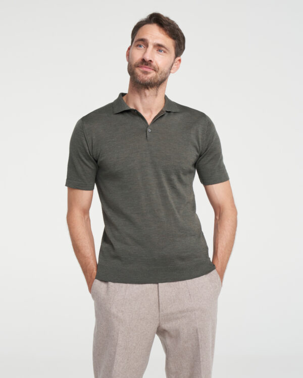 100% Merino Fritz Polo – Fine-Knit with Classic Collar